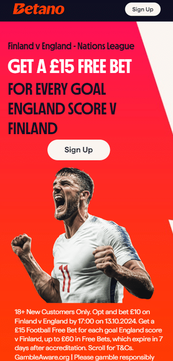 Betano Finland England