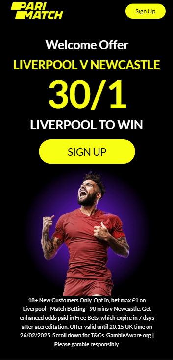 parimatch liverpool vs newcastle mft offer