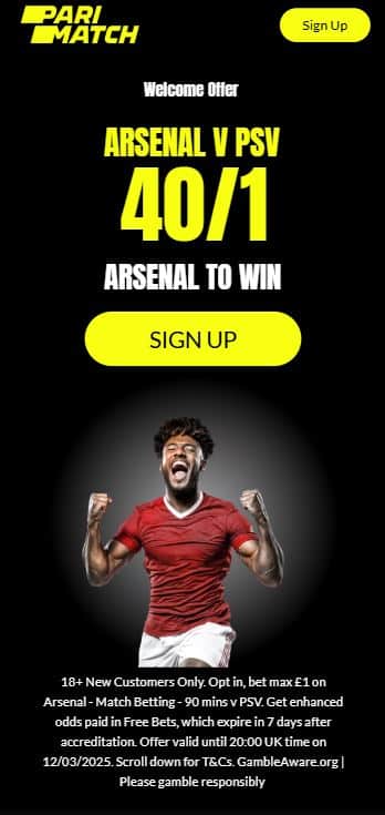 parimatch arsenal vs psv offer mft