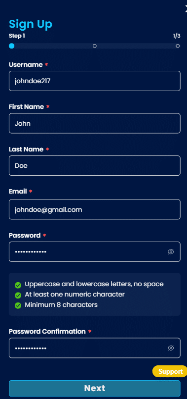 Highbet registration