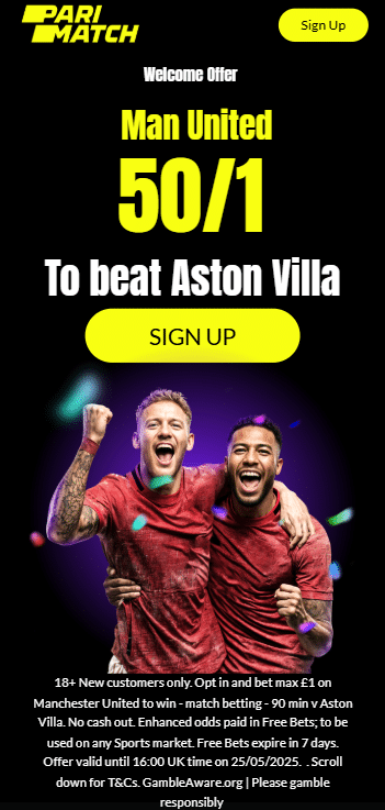 parimatch man united vs aston villa offer