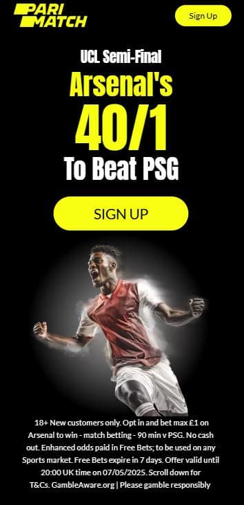parimatch psg vs arsenal mft offer