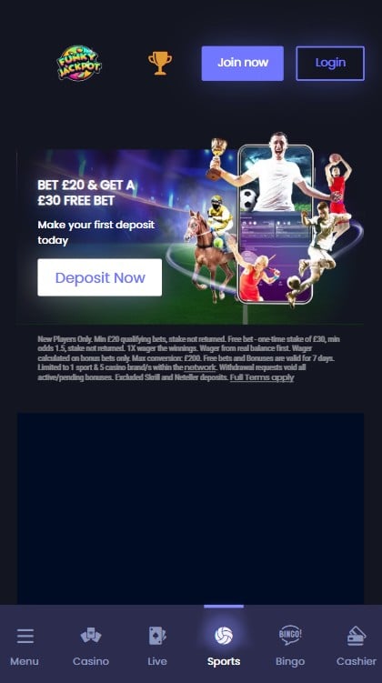 Funky Jackpot sign up offer