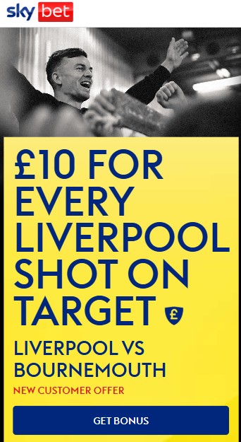 sky bet liverpool bournemouth offer