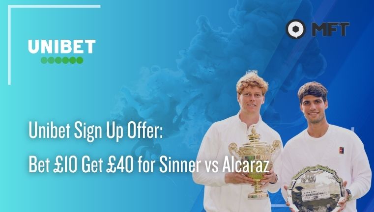 Unibet free bets for sinner vs alcaraz
