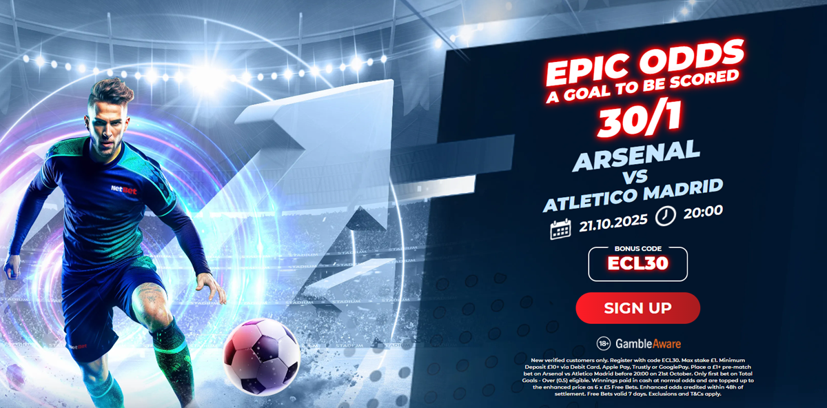 Arsenal vs Atletico Madrid NetBet