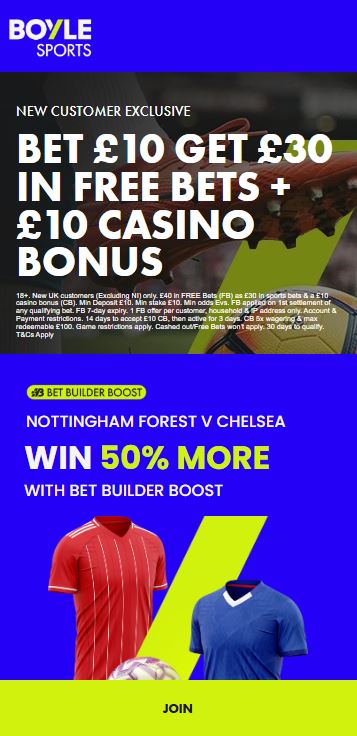 boylesports nottingham forest vs chelsea offer