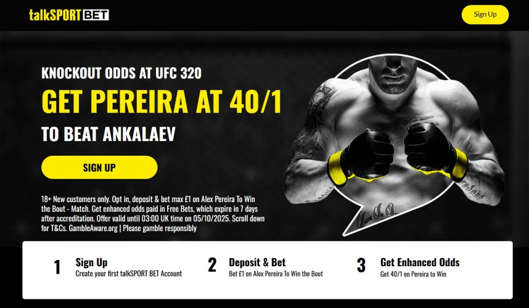 talksport bet ufc 320 sign up offer