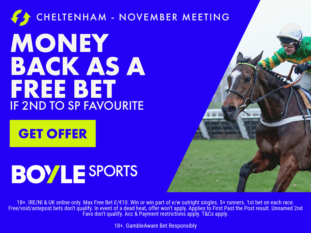 Cheltenham November Meeting promo offer from BOYLE Sports