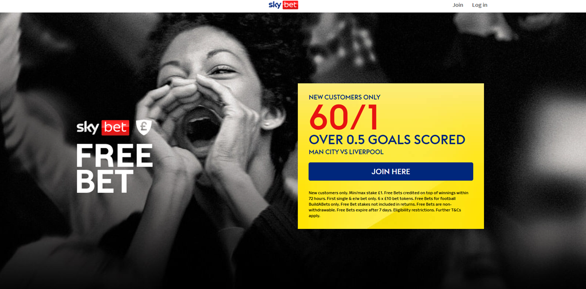 Sky Bet Man City vs Liverpool promo offer